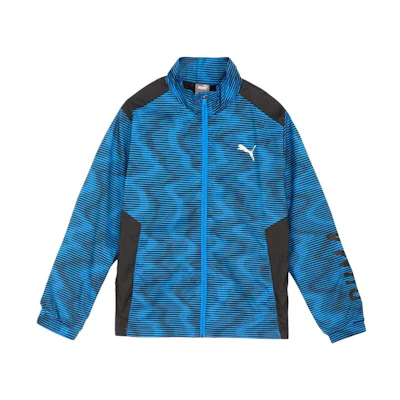 Puma Printed Stand Collar Casual Jacket Blue 524287-46