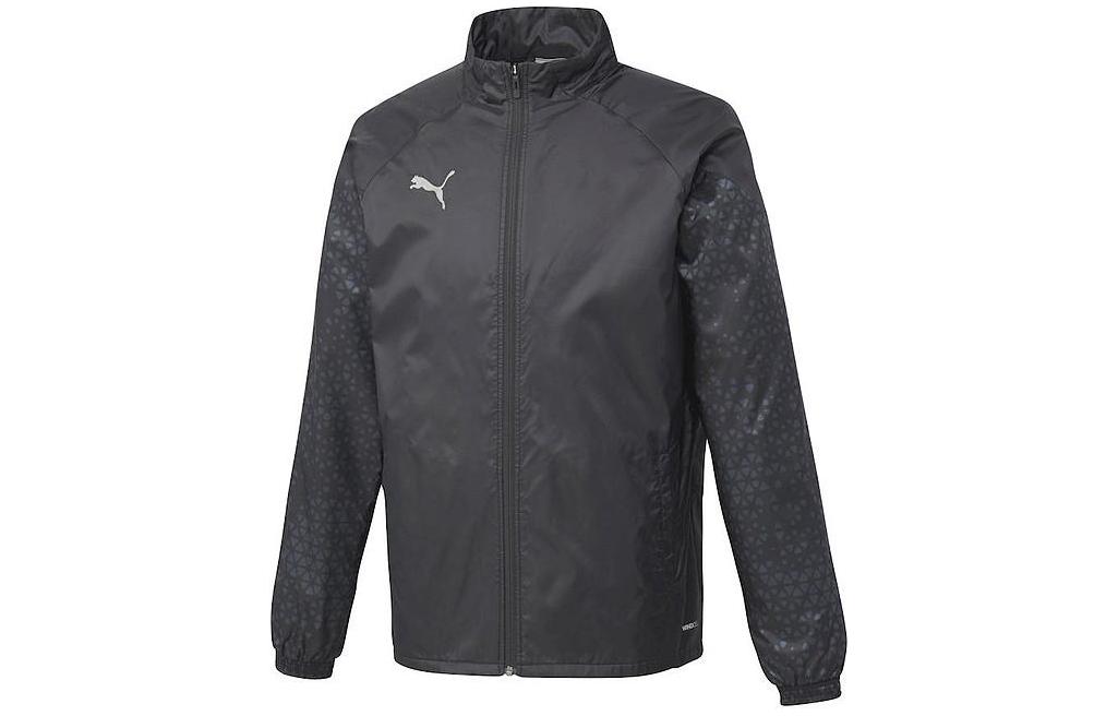 Puma Printed Stand Collar Casual Sports Jacket Black 658812-03