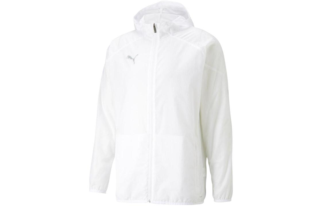 Puma Printed Woven Hooded Casual Jacket - White 658667-05