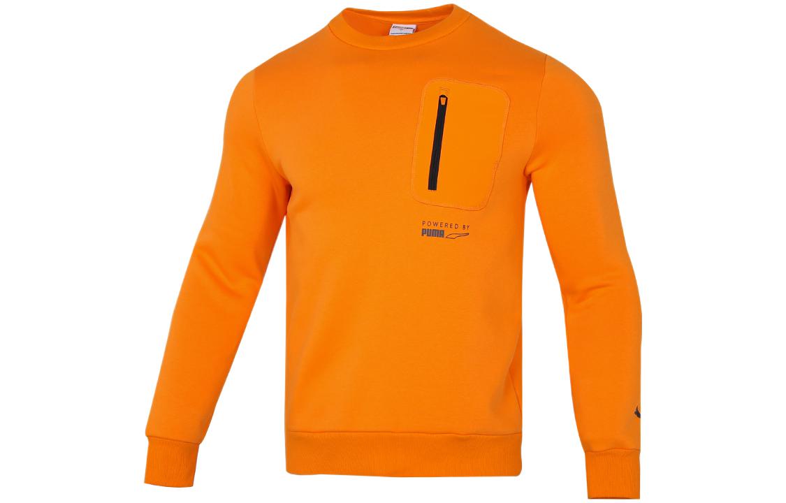 Puma Protect Crewneck Sweatshirt with Zipper Pocket - Orange 534404-29