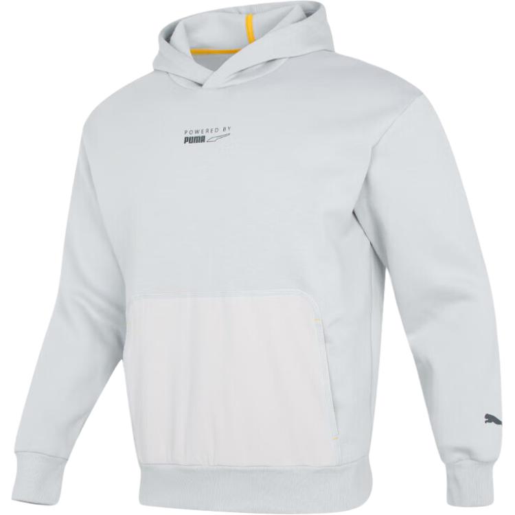 Puma Protect Printed Knit Pullover Hoodie Light Gray 534403-09