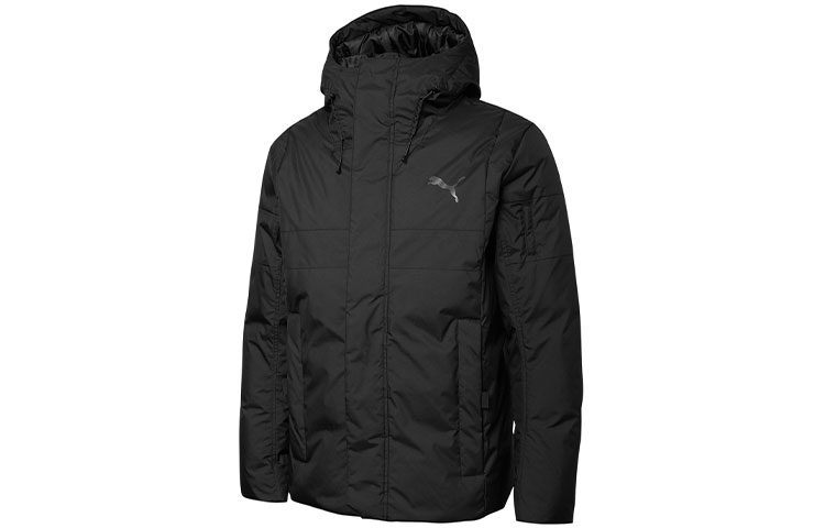 Order PUMA 防護標誌黑色連帽羽絨外套 冬季戶外夾克. 848762-01