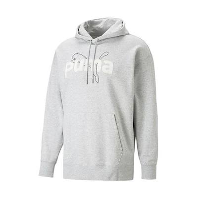 Puma Pullover Hoodie with Logo - Gray 620631-04