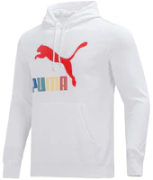 Puma Pullover Sweatshirt White with Colorblock Logo Print 535290-02