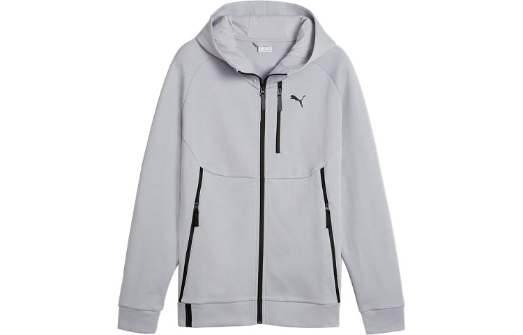 Puma PumaTECH Colorblock Zip Hoodie Jacket Casual Sportswear Gray 626143-63