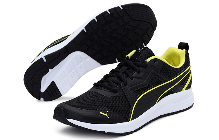 Lookbook 푸마 퓨어 조거 프로폼 IMEVA 블랙/옐로 스니커즈 369782-09