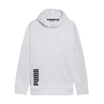 Puma PWRFleece Hoodie Soft Long Sleeve Training Sweatshirt - Fog Silver 522340-42
