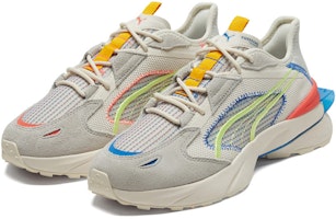 PUMA Pwrframe Op-1 編織 防震防滑 低筒 跑步鞋 男女款 米白色 Lookbook PUMA Pwrframe Op-1 編織 防震防滑 低筒 跑步鞋 男女款 米白色