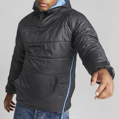 Puma 黑色菱格紋雙面連帽外套 休閒保暖外衣 769463-10 Shop Puma 黑色菱格紋雙面連帽外套 休閒保暖外衣 769463-10