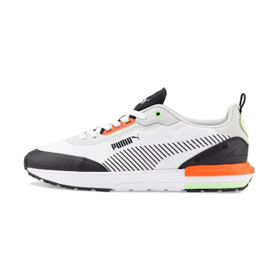 Puma R22 Low Top White Black Orange