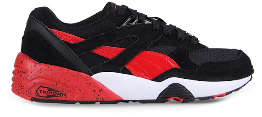 Puma R698 Block Low Top Running Shoes Black/Red 360030-02 Order Puma R698 Block Low Top Running Shoes Black/Red 360030-02