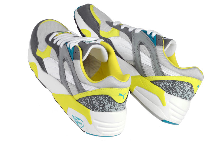 Lookbook Puma R698 Trinomic Baskets Gris/Jaune 357837-09