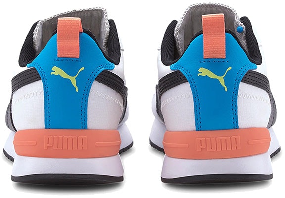 Puma R78 Neon 輕便低筒運動休閒鞋 男女同款 黑白橙 Shop Puma R78 Neon 輕便低筒運動休閒鞋 男女同款 黑白橙