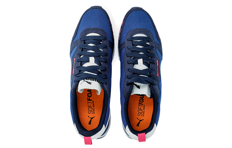 Shop 彪马R78休闲运动鞋 蓝橙白色款 373117-22