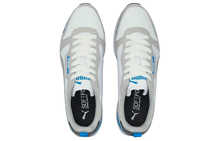 Shop 彪马 R78 白/蓝/灰色低帮运动鞋 374127-07