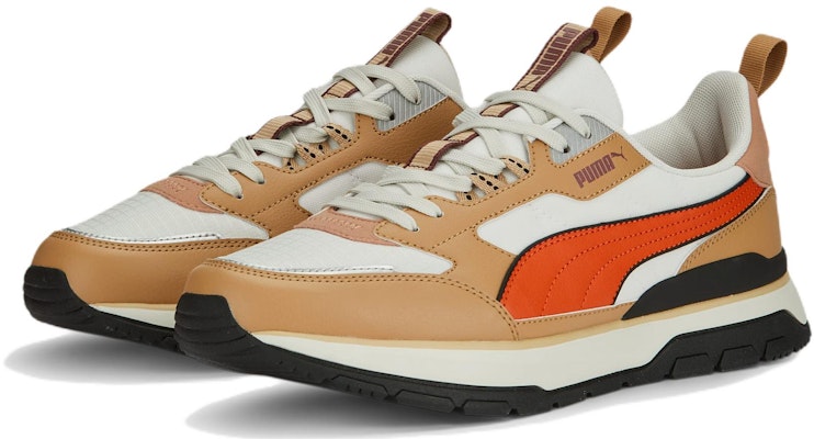 PUMA R78系列 Trek 防滑耐磨 低筒 跑步鞋 男女款 白橙 Lookbook PUMA R78系列 Trek 防滑耐磨 低筒 跑步鞋 男女款 白橙