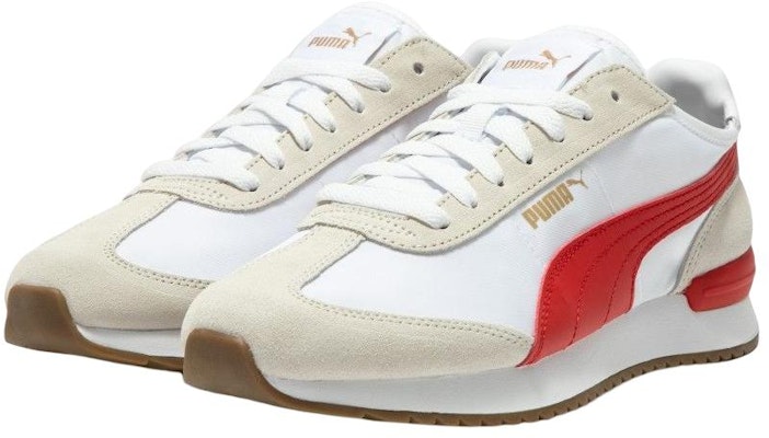 PUMA R78 Wind Nylon 防滑耐磨 低筒 運動休閒鞋 男女同款 白紅 Lookbook PUMA R78 Wind Nylon 防滑耐磨 低筒 運動休閒鞋 男女同款 白紅