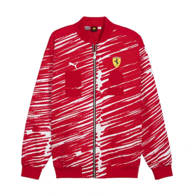Puma Race Jacket Graffiti Long-Sleeve Zip-Up Jacket Red 624932-02