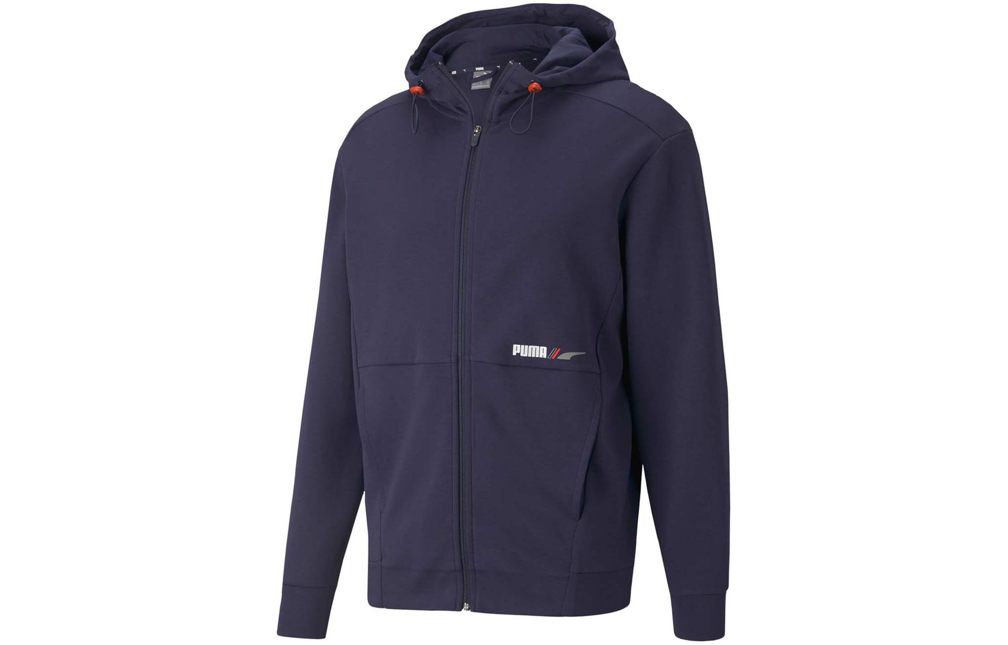 Puma Rad Cal Crew Solid Logo Zip Hoodie Blue 589388-06