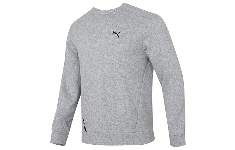 Puma Rad/Cal Grey Crewneck Sweatshirt with Logo Print 675705-04
