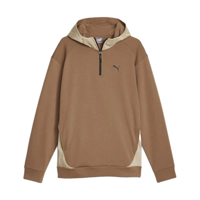 Puma RAD/CAL Half-Zip Colorblock Hoodie Loose Fit Khaki Long Sleeve 675893-93