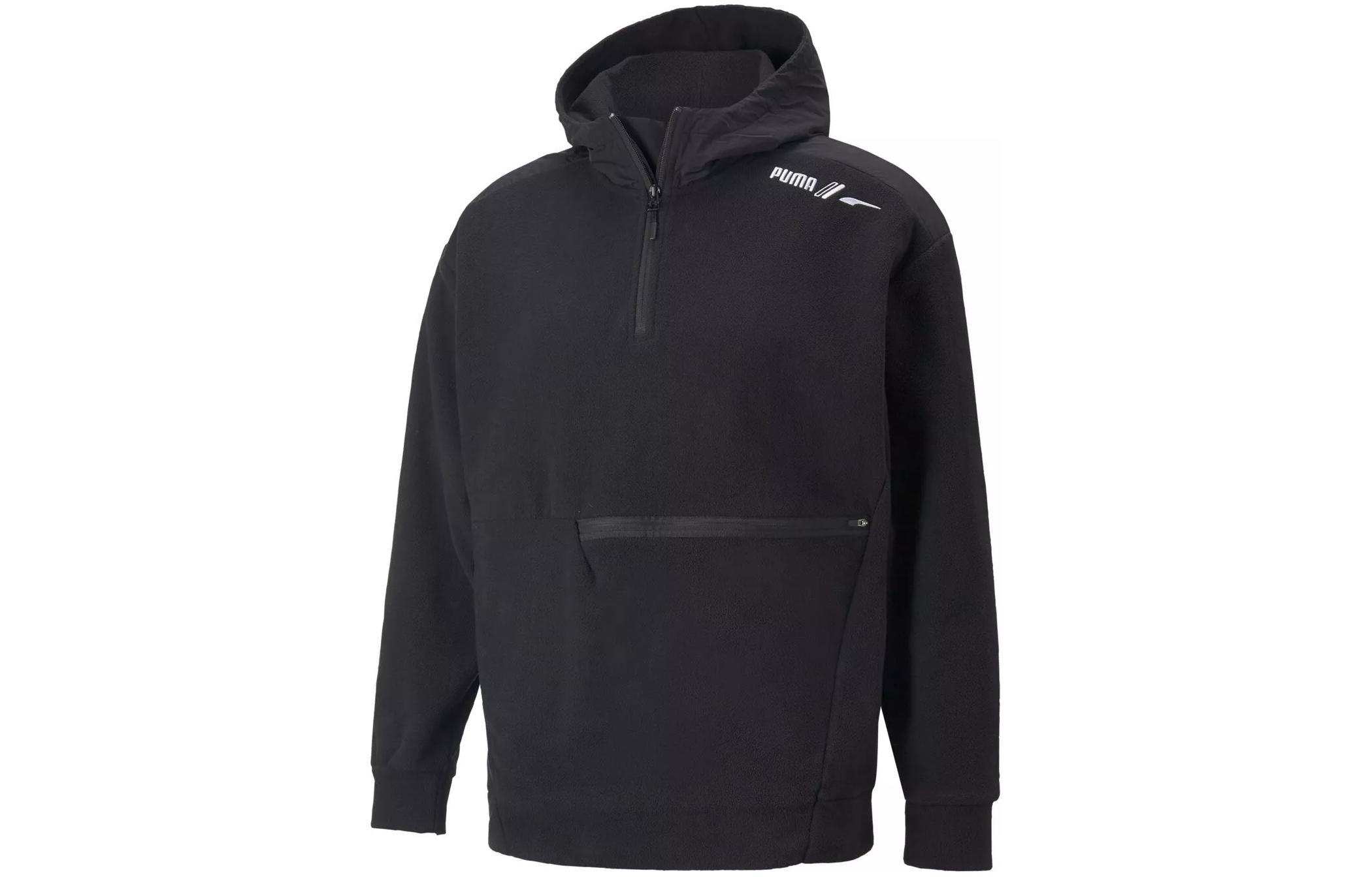 Puma RAD/CAL Polar Fleece Half-Zip Hoodie Black Casual Pullover 849784-01