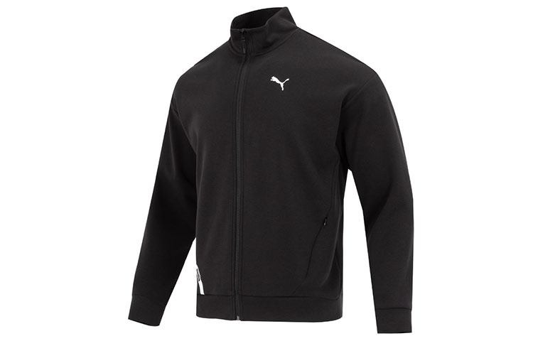 Puma RAD/CAL Track Jacket DK Black Casual Logo Print Stand Collar Jacket 621563-01