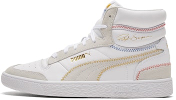 Puma Ralph Sampson Mid Stitch White/Grey/Yellow High Board Shoes 373340-02 Puma Ralph Sampson Mid Stitch White/Grey/Yellow High Board Shoes 373340-02
