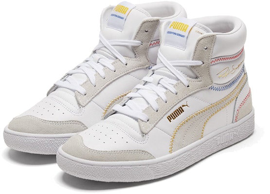 Puma Ralph Sampson Mid Blanca/Gris/Amarilla Zapatillas Altas de Baloncesto 373340-02 Lookbook Puma Ralph Sampson Mid Blanca/Gris/Amarilla Zapatillas Altas de Baloncesto 373340-02