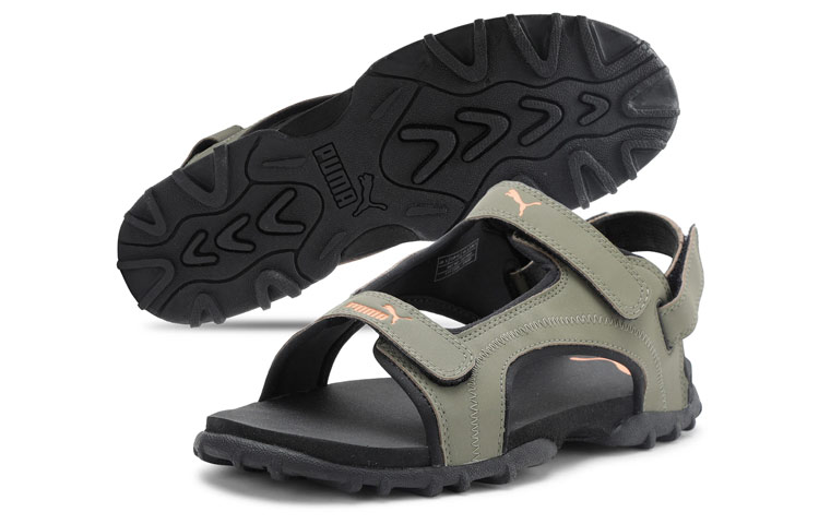 Lookbook プーマ レンジ IDP サンダル (黒/緑) 372749-03