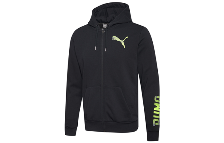 Puma Rebel Black Casual Zip Jacket Sweatshirt 594093-01