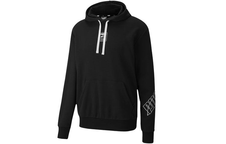 Puma Rebel Black Hoodie with Printed Logo - Sporty Casual Style 585282-01