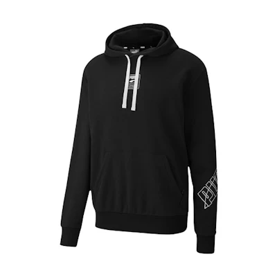 Puma Rebel Black Hoodie with Printed Logo - Sporty Casual Style 585282-01