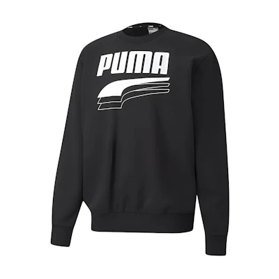 Puma Rebel Bold Print Long Sleeve Sweatshirt Black - Casualwear 582753-01