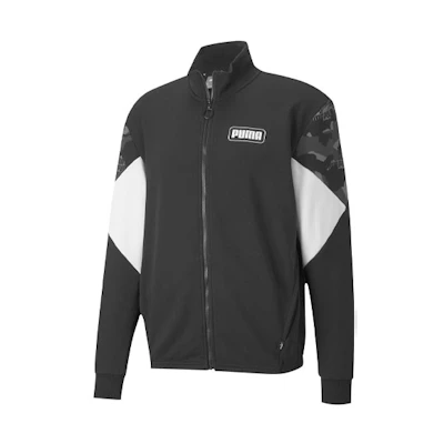 Puma Rebel Camo Colorblock Retro Track Jacket Black Men’s 599050-01