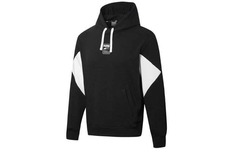 Puma Rebel Color Block Pullover Hoodie Black 586897-01