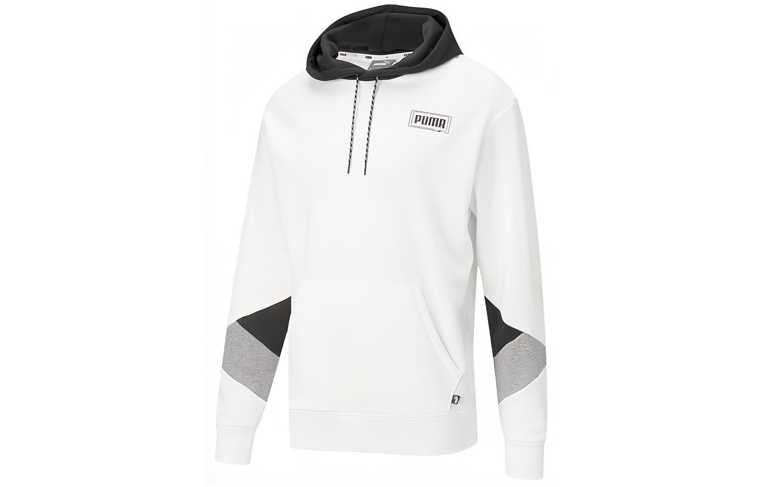 Puma Rebel Colorblock Knit Hoodie White 588868-02