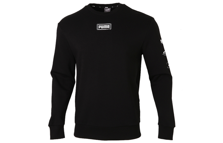 Puma Rebel Crew FT Sweatshirt Casual Knit Pullover - Black 531293-01