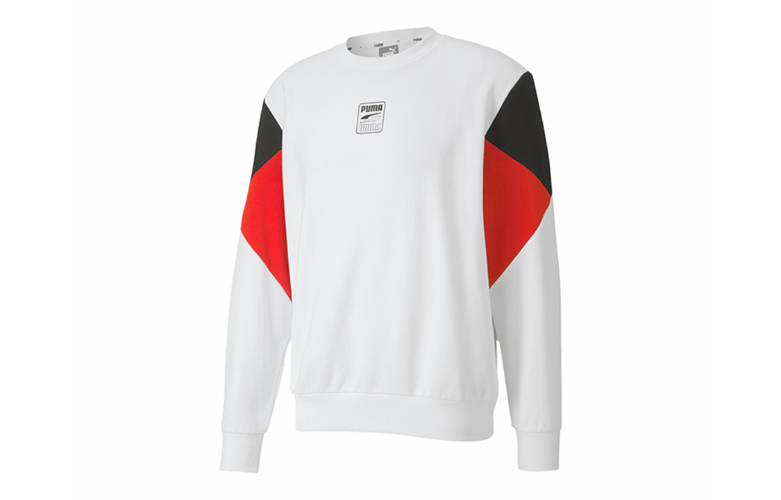 Puma Rebel Crew Logo White Casual Sweatshirt 585271-02