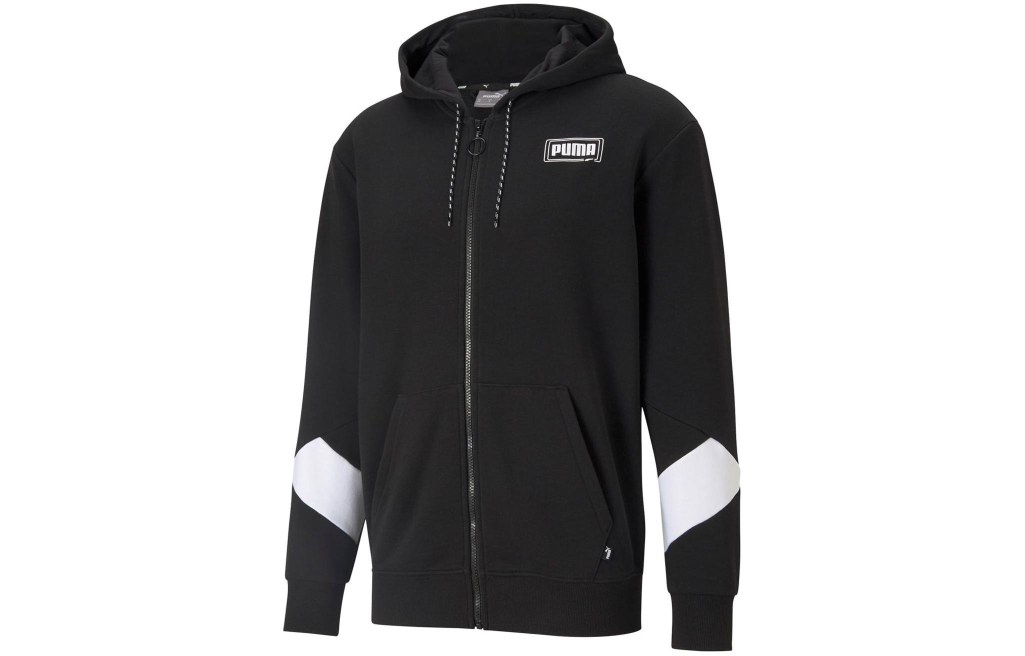 Puma Rebel FZ Hoodie Full-Zip Sweatshirt Gray 585744-01