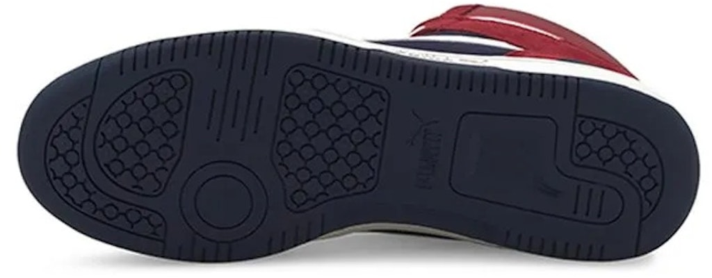 Puma Rebound Sd Dark Blue/White/Red Mid Casual Board Shoes 370219-04 Details for Puma Rebound Sd Dark Blue/White/Red Mid Casual Board Shoes 370219-04