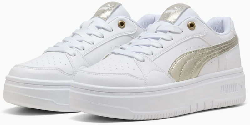 Puma Rebound Femme Low Metallic White Casual Shoes 40606301 Order Puma Rebound Femme Low Metallic White Casual Shoes 40606301