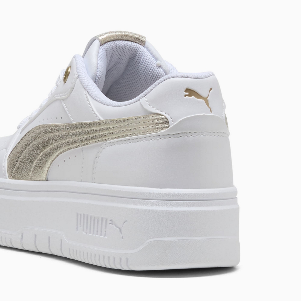 Lookbook Puma Rebound Femme Low Metallic White Casual Shoes 40606301