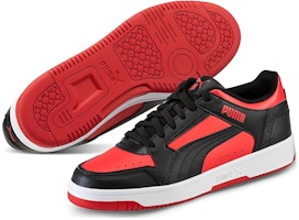 PUMA REBOUND 快樂反彈 低筒 防滑耐磨 板鞋 通用款 黑紅 Lookbook PUMA REBOUND 快樂反彈 低筒 防滑耐磨 板鞋 通用款 黑紅