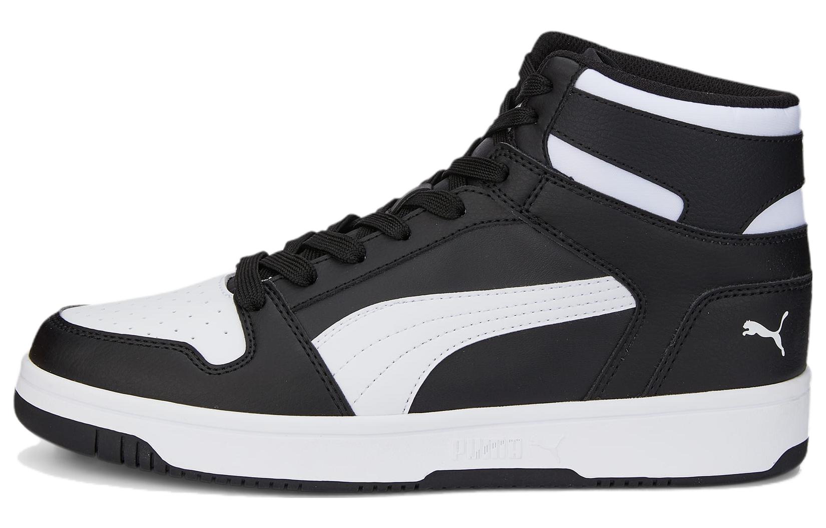 Puma Rebound Layup High Top Sneakers 'Black White'