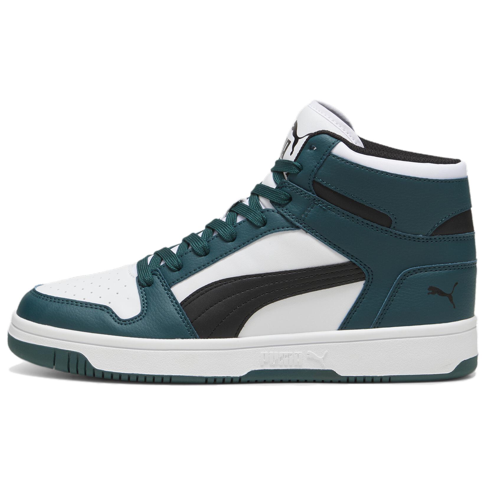 Puma Rebound Layup Mid Green Basketball Shoes Trendy and Versatile 369573-49