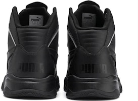 PUMA REBOUND 季後賽 中筒 復古籃球鞋 男款 黑白 Shop PUMA REBOUND 季後賽 中筒 復古籃球鞋 男款 黑白