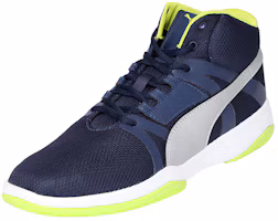 Lookbook PUMA REBOUND Street Evo Idp 減震防滑耐磨 中筒 復古籃球鞋 男女款 藍綠