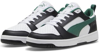 PUMA REBOUND 防滑耐磨 低筒 板鞋 男女同款 白黑綠 Lookbook PUMA REBOUND 防滑耐磨 低筒 板鞋 男女同款 白黑綠