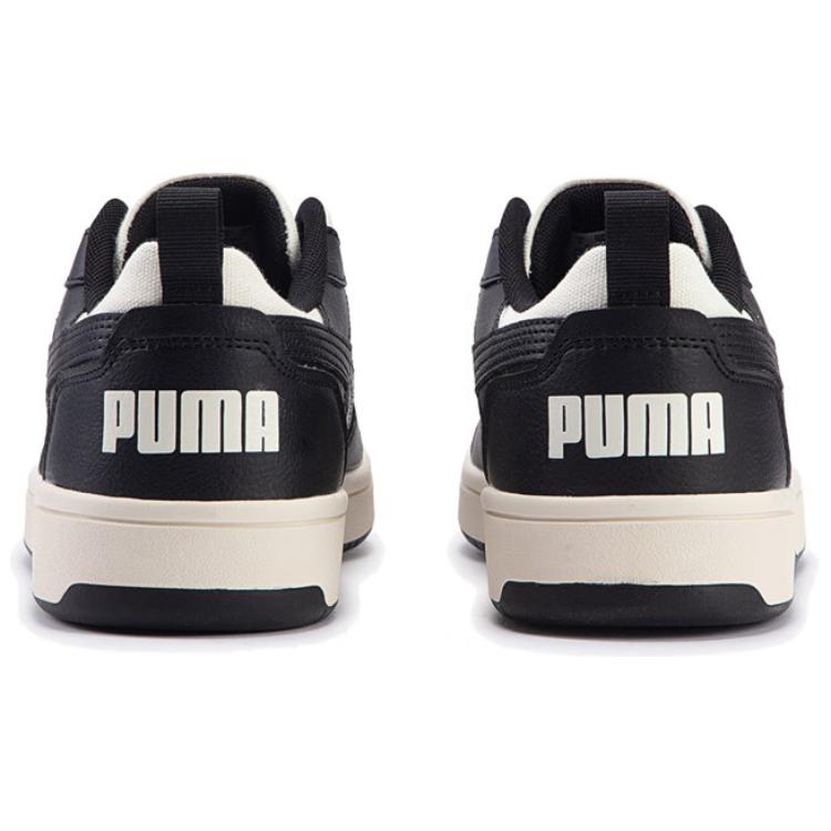 Shop PUMA REBOUND V6 LOW CV 柔軟耐穿 舒適 防滑耐磨 低幫 板鞋 男女同款 黑白